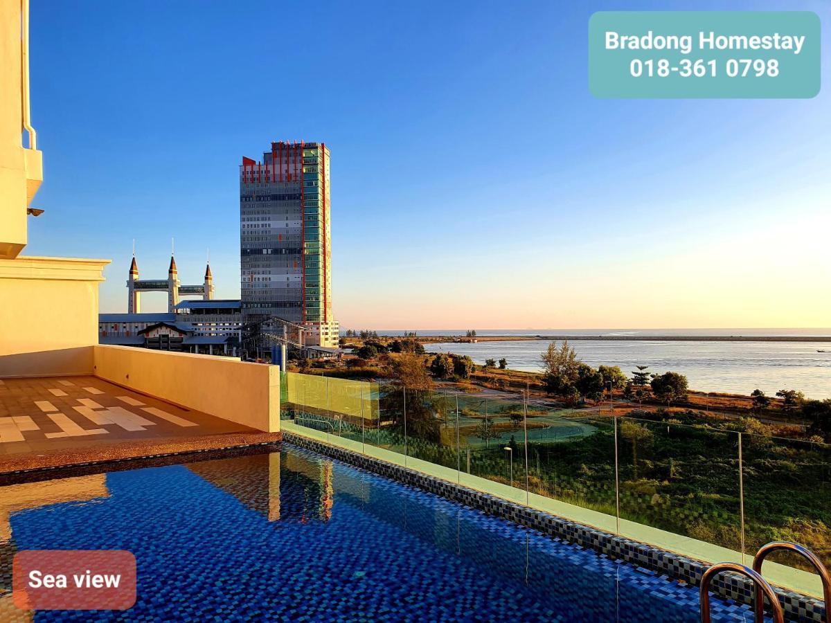Bradong Homestay - Musllm Only, 3 Queen Bedrooms, Seaview, Infinity Pool, Gym, Near Drawbridge & Ktcc Mall Kuala Terengganu Exterior foto